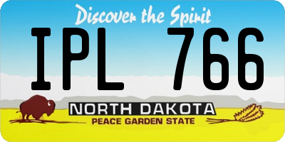 ND license plate IPL766