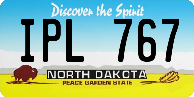 ND license plate IPL767