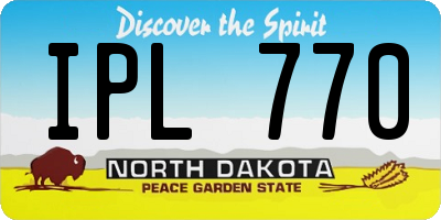 ND license plate IPL770