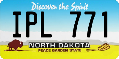 ND license plate IPL771