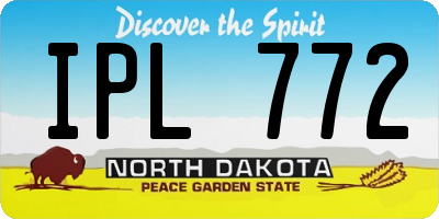 ND license plate IPL772
