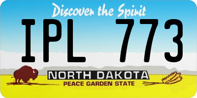 ND license plate IPL773