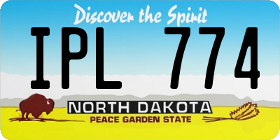 ND license plate IPL774