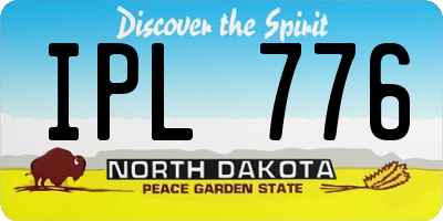 ND license plate IPL776