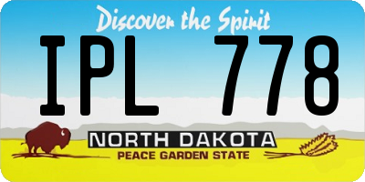 ND license plate IPL778