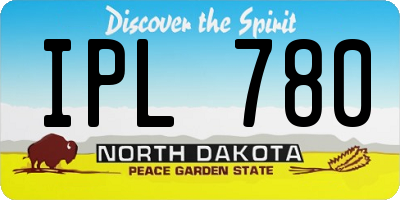 ND license plate IPL780