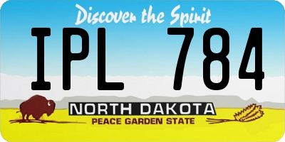 ND license plate IPL784