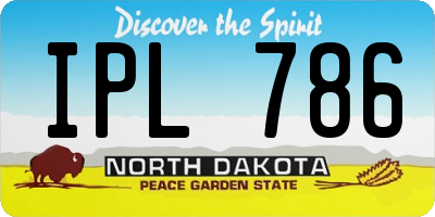 ND license plate IPL786