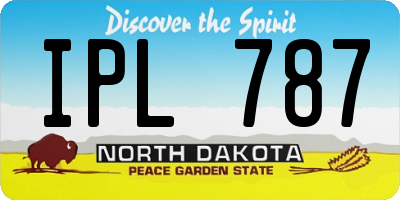 ND license plate IPL787