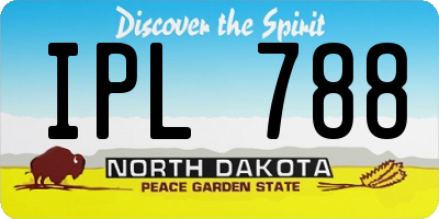 ND license plate IPL788