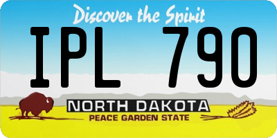 ND license plate IPL790