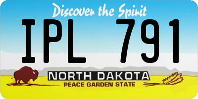 ND license plate IPL791