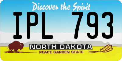 ND license plate IPL793