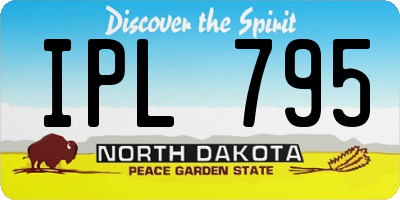 ND license plate IPL795