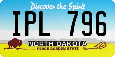 ND license plate IPL796