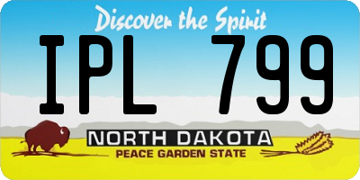 ND license plate IPL799