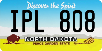 ND license plate IPL808