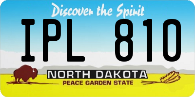 ND license plate IPL810