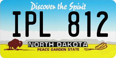 ND license plate IPL812