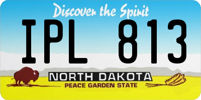 ND license plate IPL813