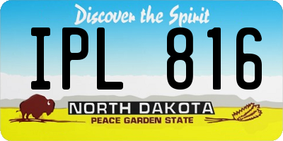 ND license plate IPL816
