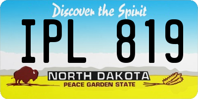 ND license plate IPL819