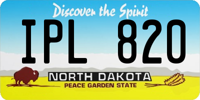 ND license plate IPL820