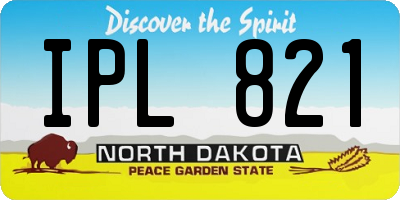 ND license plate IPL821