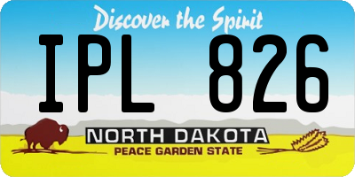 ND license plate IPL826