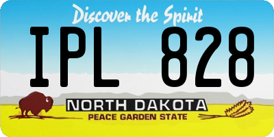 ND license plate IPL828