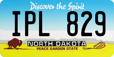ND license plate IPL829