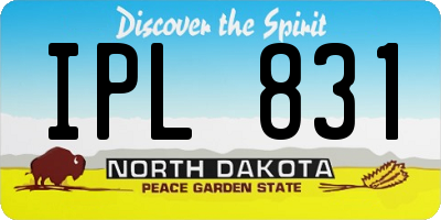 ND license plate IPL831