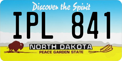 ND license plate IPL841