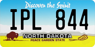 ND license plate IPL844