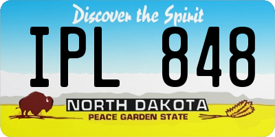 ND license plate IPL848
