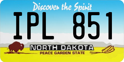 ND license plate IPL851