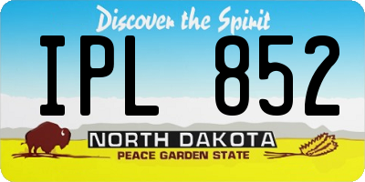 ND license plate IPL852