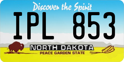 ND license plate IPL853
