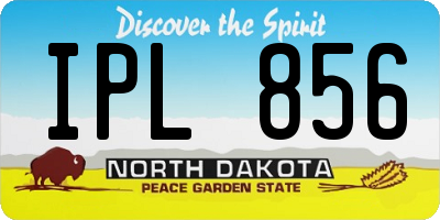 ND license plate IPL856