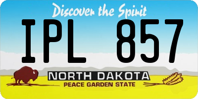 ND license plate IPL857