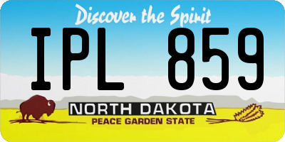ND license plate IPL859