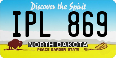 ND license plate IPL869