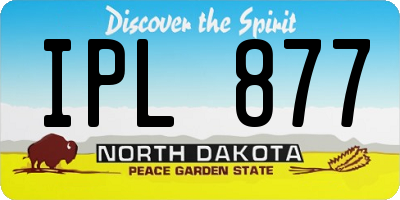 ND license plate IPL877