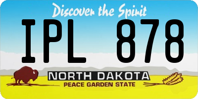 ND license plate IPL878