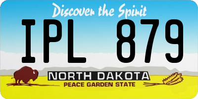 ND license plate IPL879
