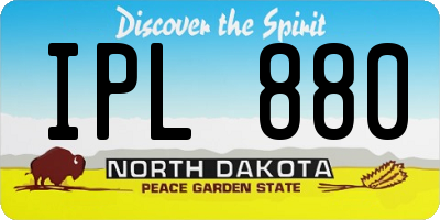 ND license plate IPL880