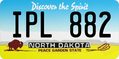 ND license plate IPL882