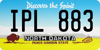 ND license plate IPL883
