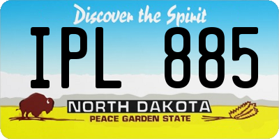 ND license plate IPL885