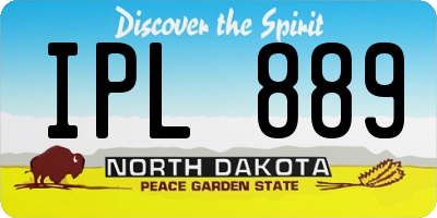 ND license plate IPL889